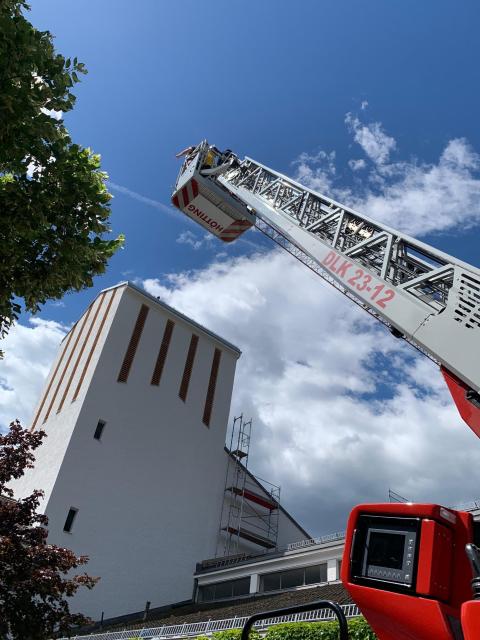 Besonders beliebt - die Hebebühne der Feuerwehr Hötting